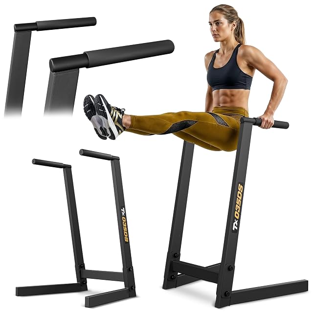 TREX SPORT TX-035DS Dip-Station mit geformten Griffen und nach unten breiter werdender Basis