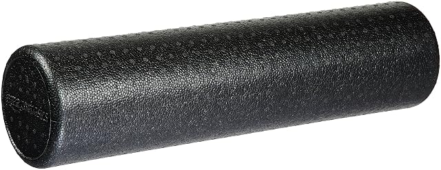 Amazon Basics schwarze hochdichte Faszienrolle mit 60 cm