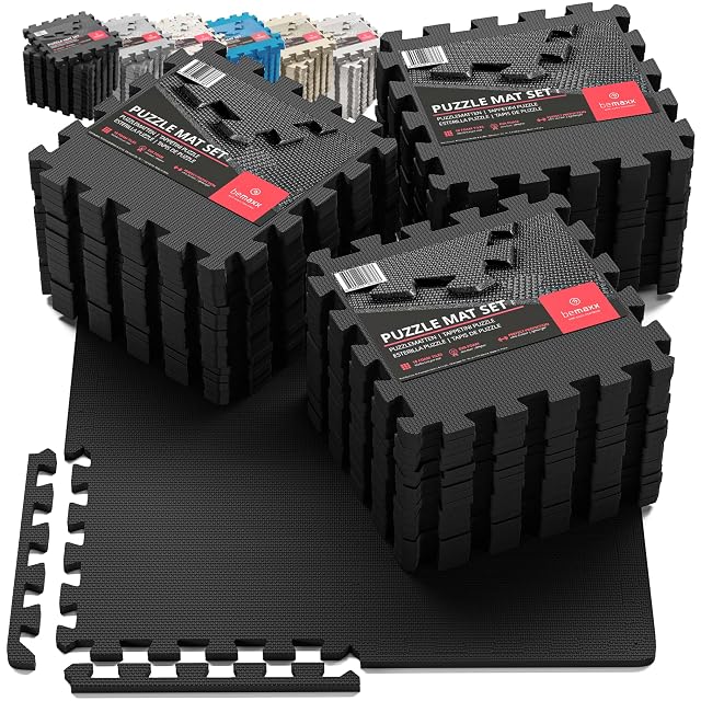 BeMaxx anthrazitfarbene EVA-Puzzleplatten mit geraden Randstücken