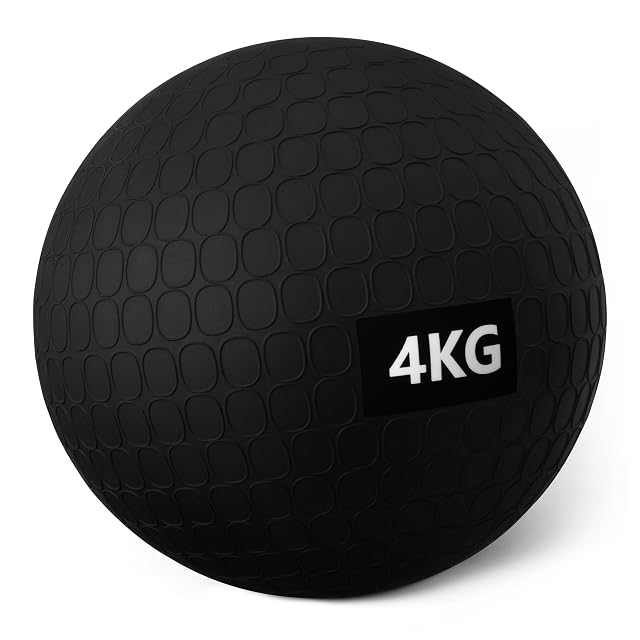 Amazon Basics schwarzer 4-kg-Slam-Ball mit strukturierter rutschfester Oberfläche