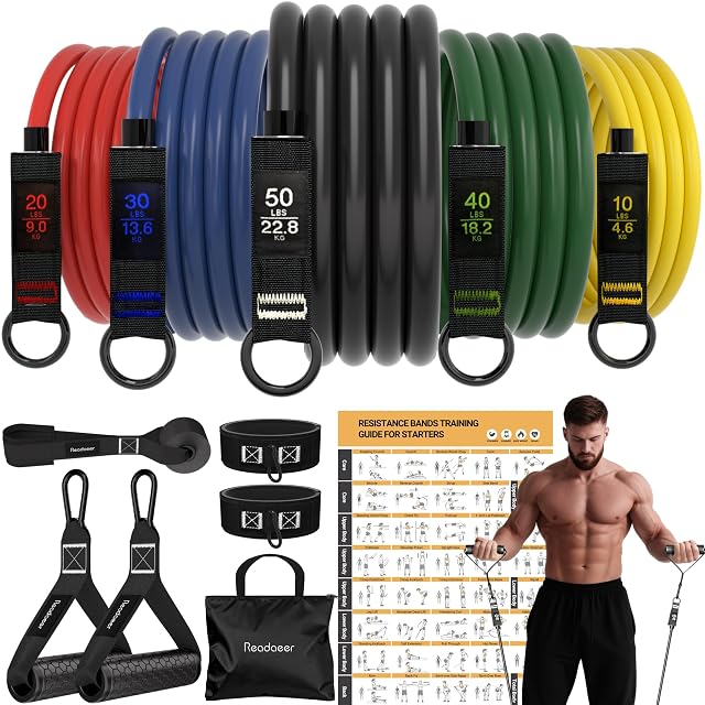Readaeer Schlauchband-Set mit Griffen, Fußschlaufen und Türanker